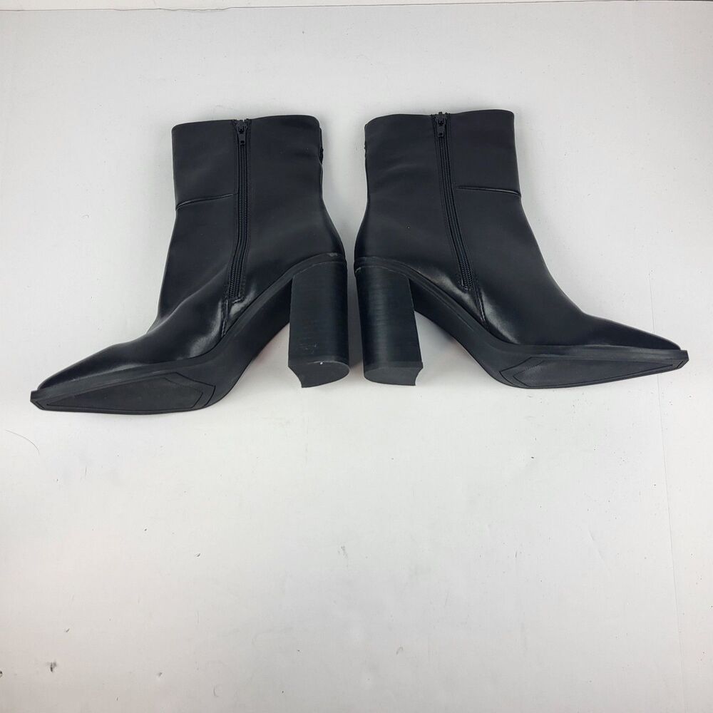 Steve Madden SILVEE Women Boot Bootie Pointed Toe Black Zip Size 10M - Picture 7 of 13